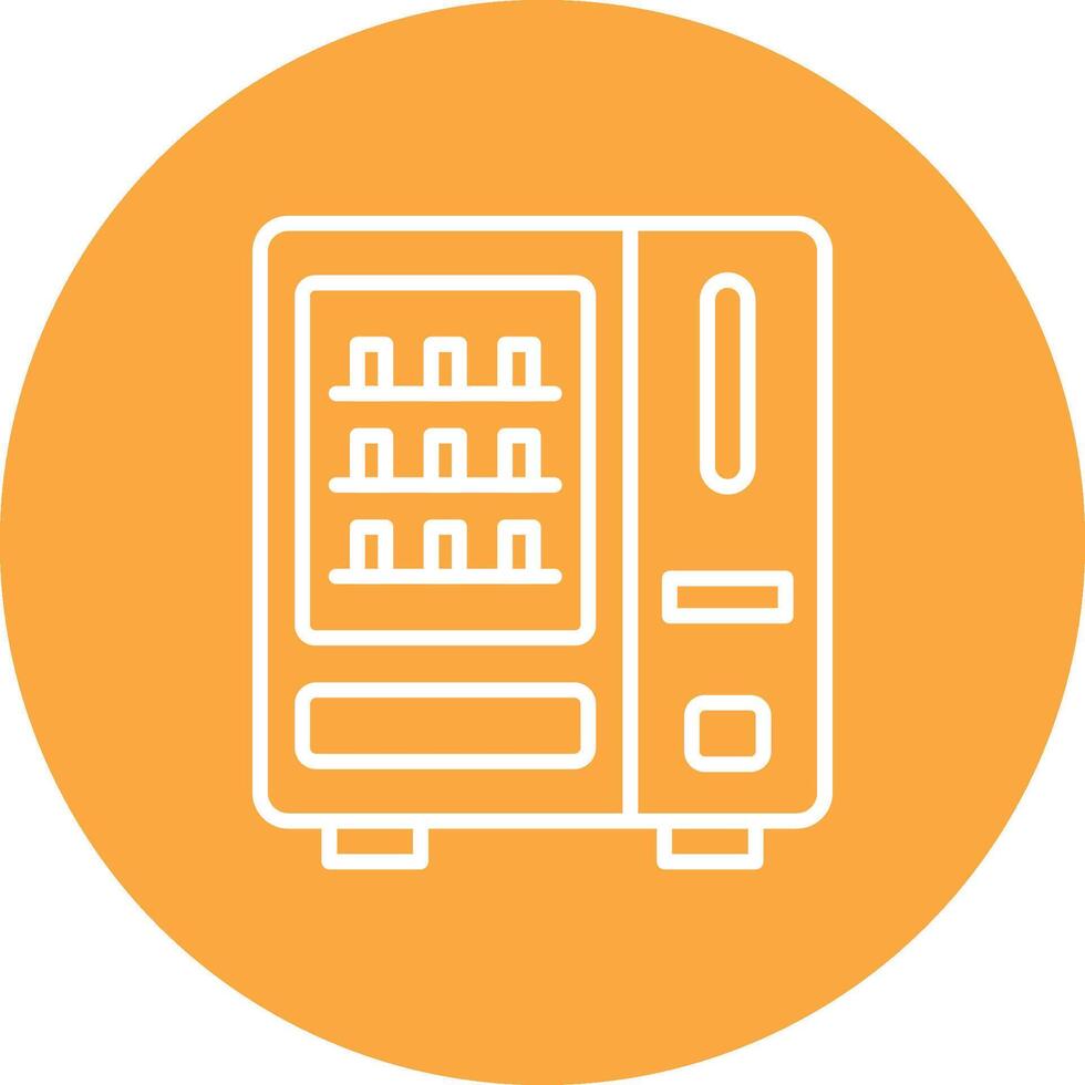 Vending Machine Line Multi Circle Icon vector
