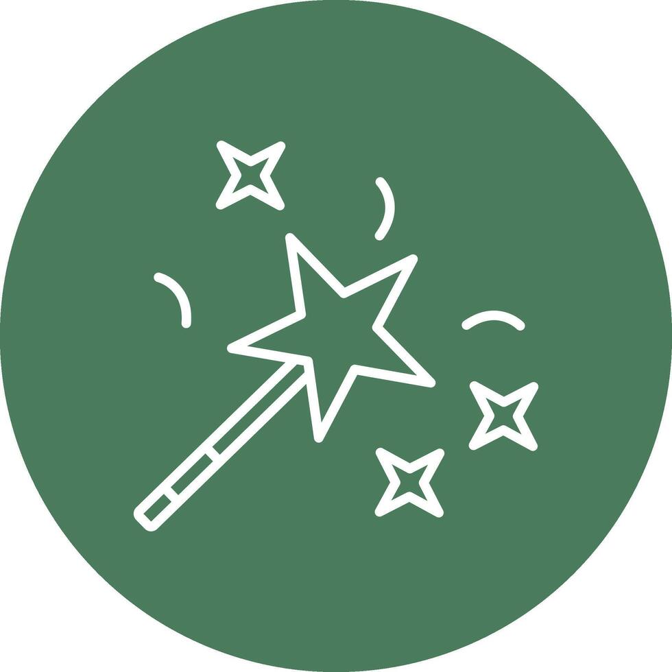 Magic Wand Line Multi Circle Icon vector