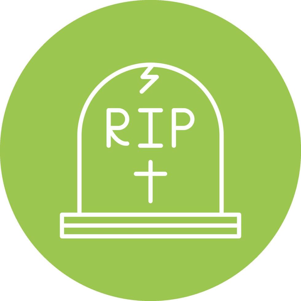 Tomb Line Multi Circle Icon vector