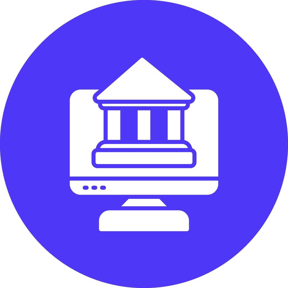 OnGlyph Multi Circle Court Glyph Multi Circle Icon vector