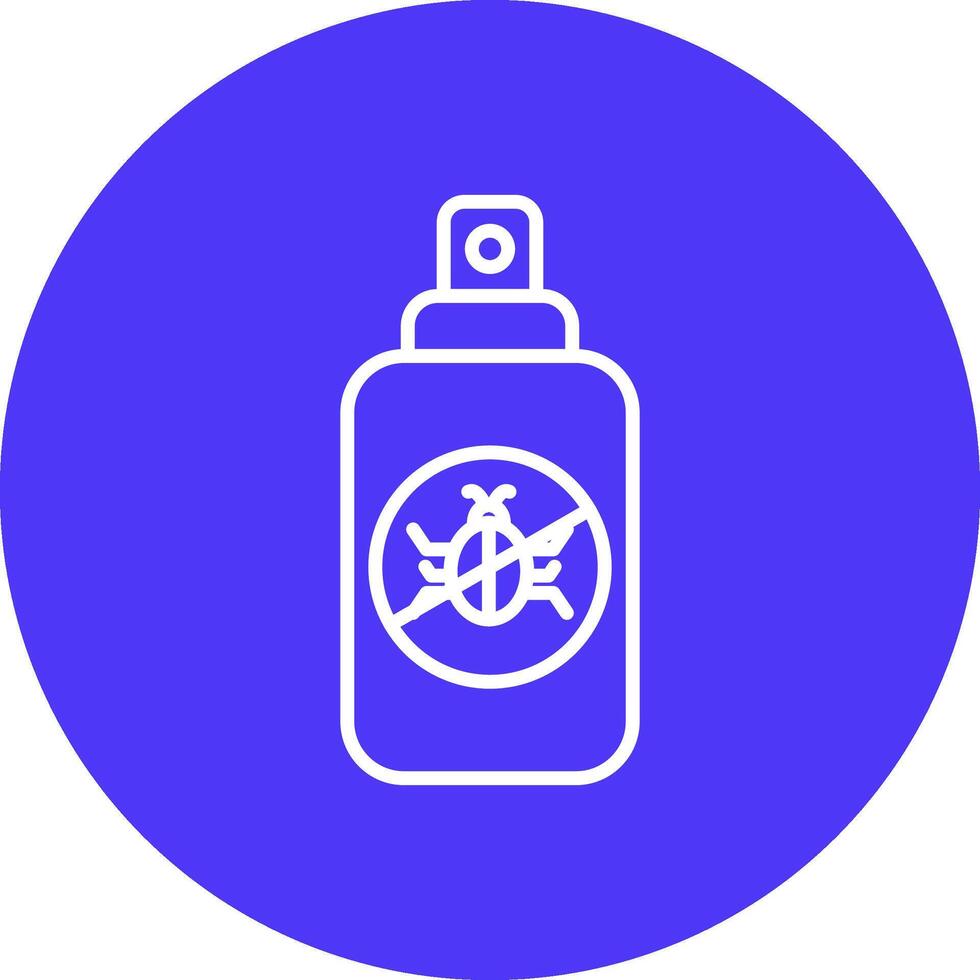 Insect Repellent Line Multi Circle Icon vector