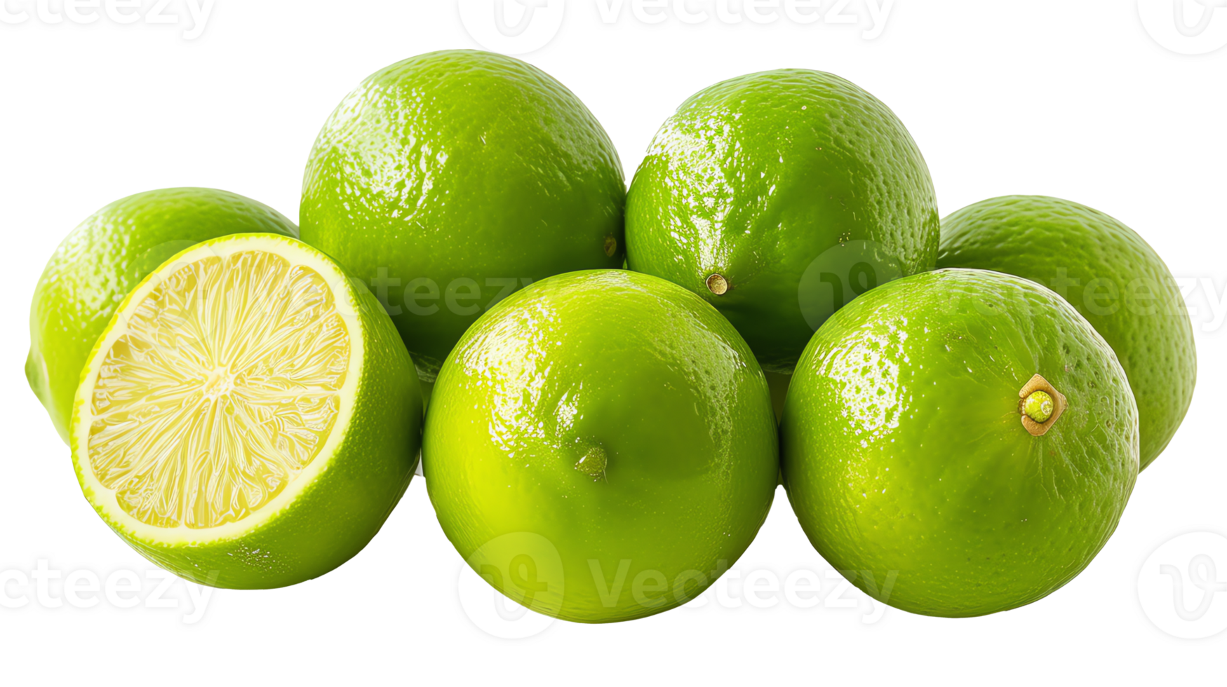 Frais citrons verts transparent image png