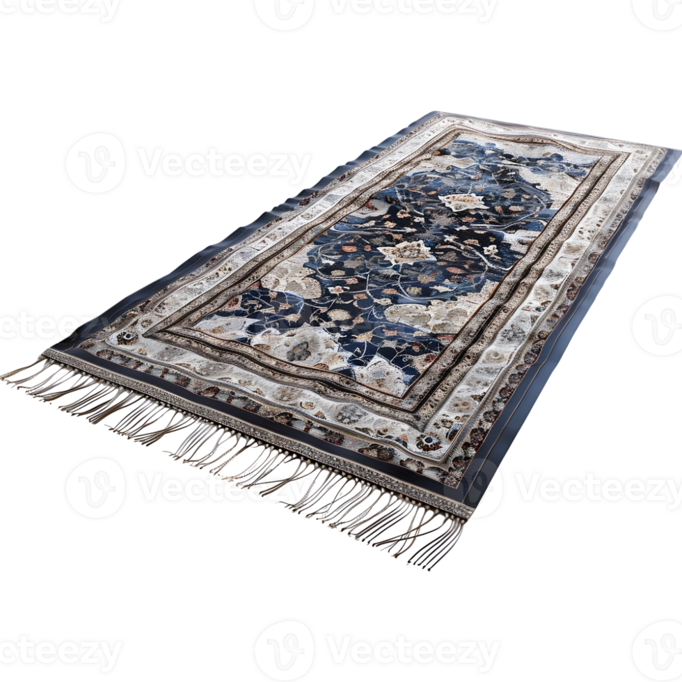 3D Rendering of a Prayer rug Salah carpet for Muslims on Transparent Background png