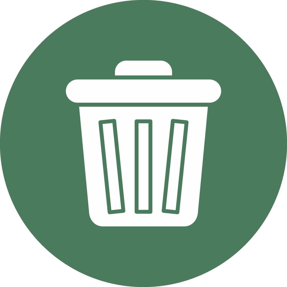 basura glifo multi circulo icono vector