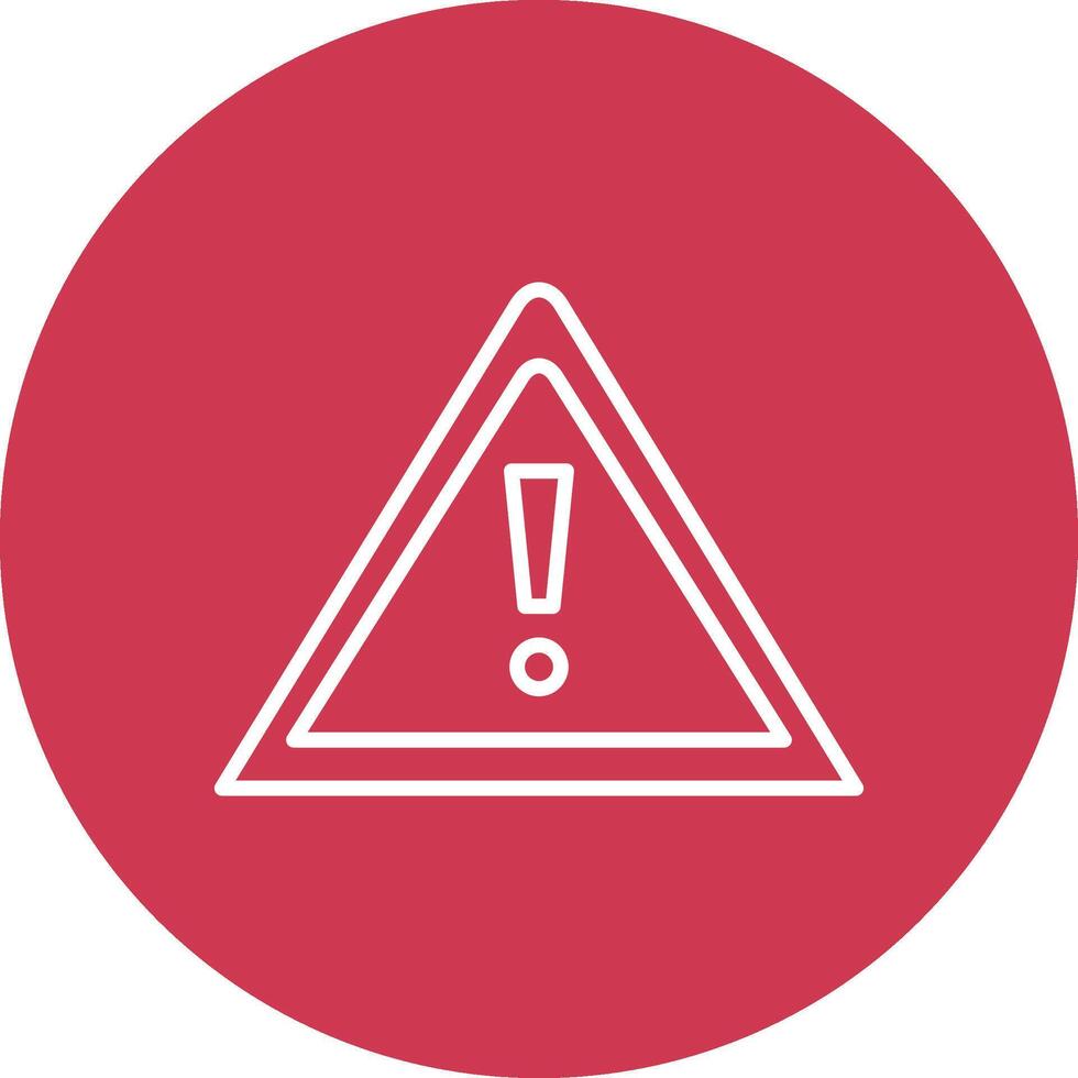 Warning Sign Line Multi Circle Icon vector