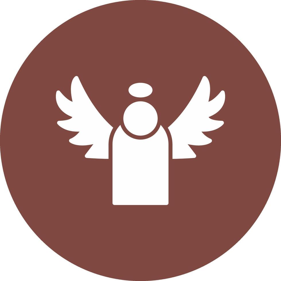 Angel Glyph Multi Circle Icon vector