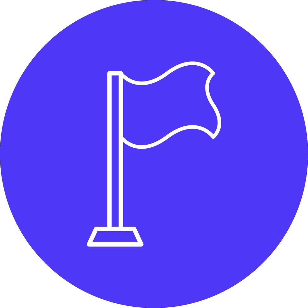 Flag Line Multi Circle Icon vector