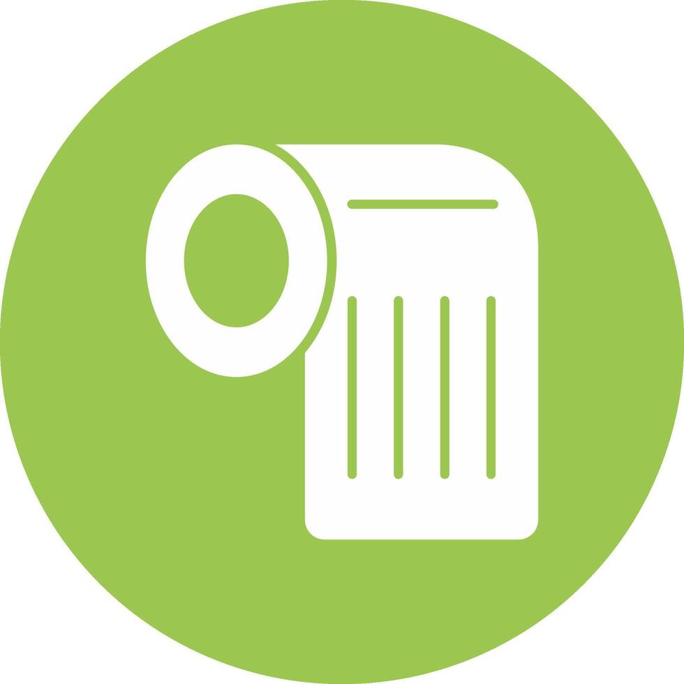 Toilet Paper Glyph Multi Circle Icon vector