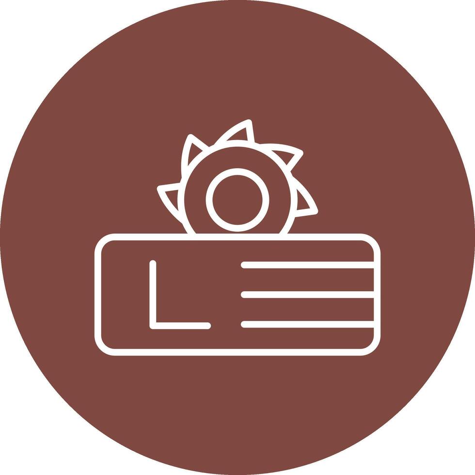 Table Saw Line Multi Circle Icon vector
