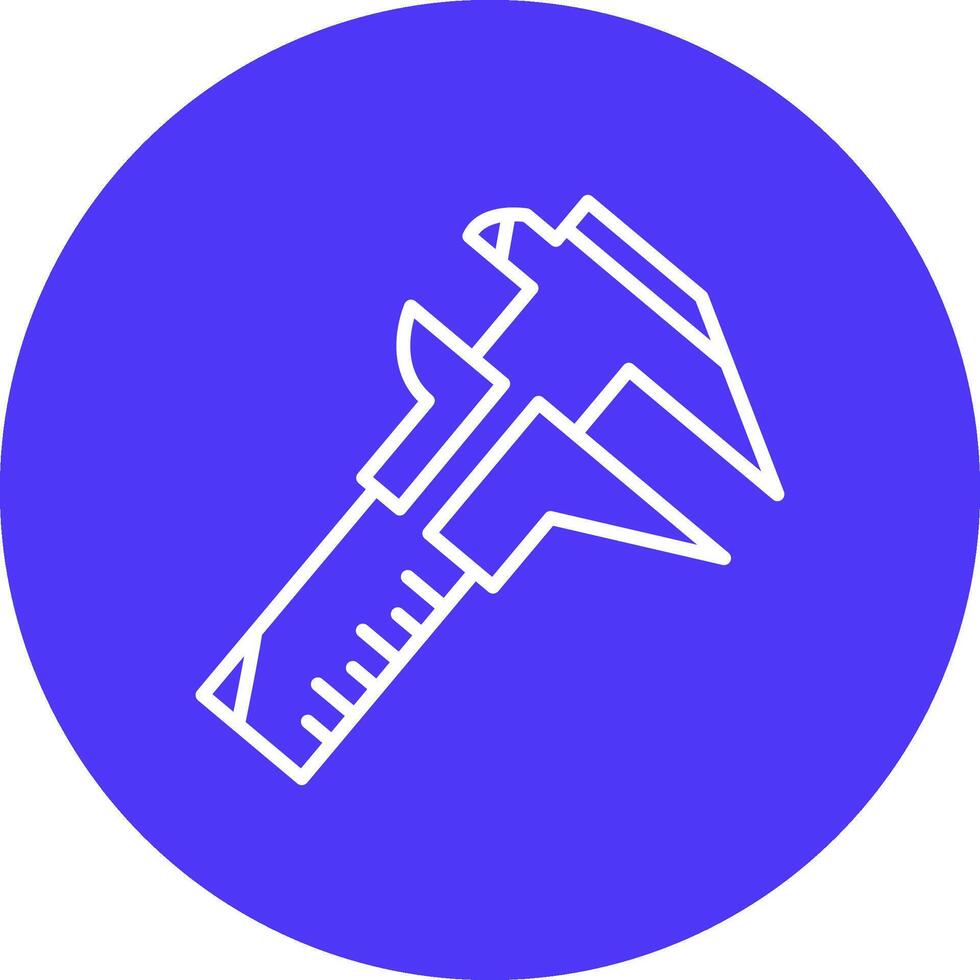 Caliper Line Multi Circle Icon vector