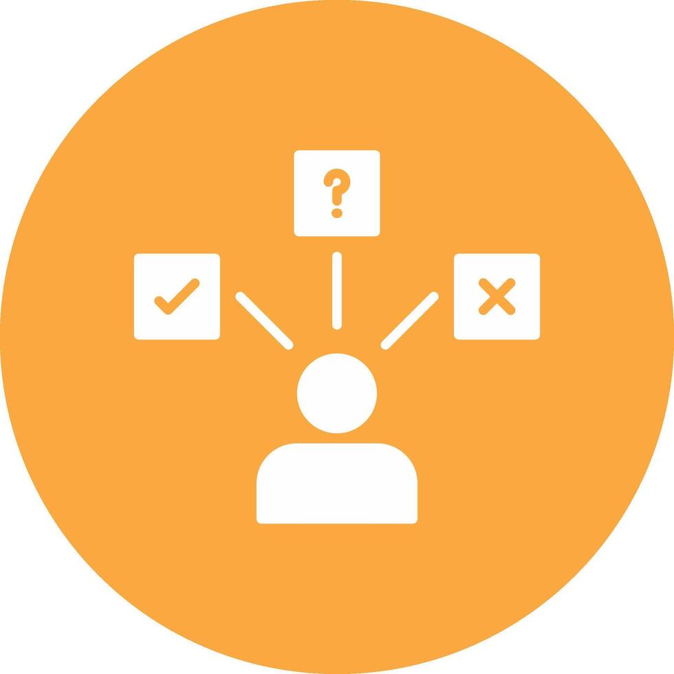 Decide Glyph Multi Circle Icon vector