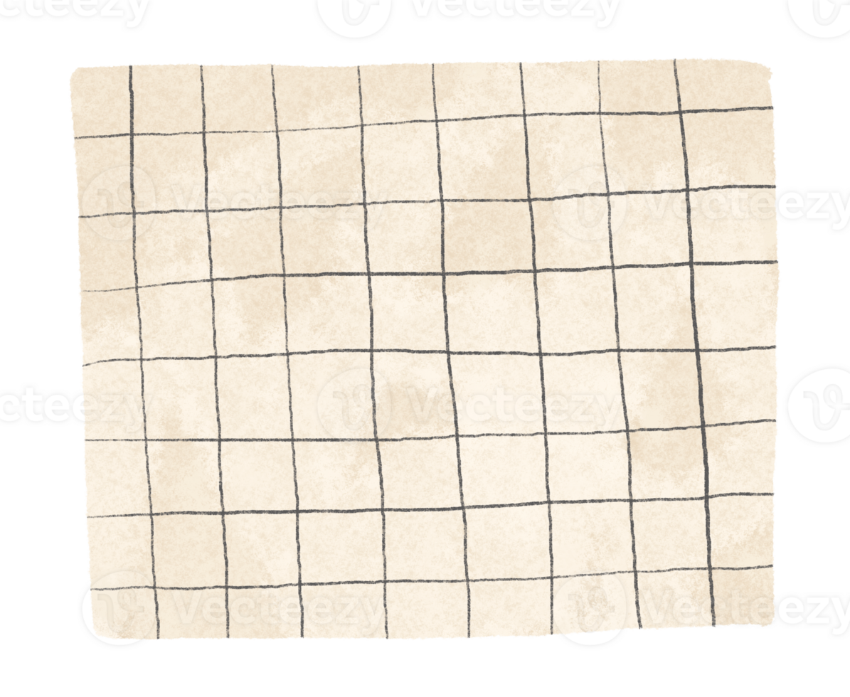 Paper templates for notes. A sheet of paper torn from a notebook in a black cell. Illustration of notes from a notebook on an isolated background png