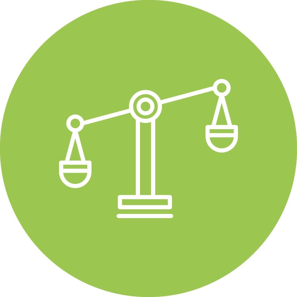 Balance Scale Line Multi Circle Icon vector