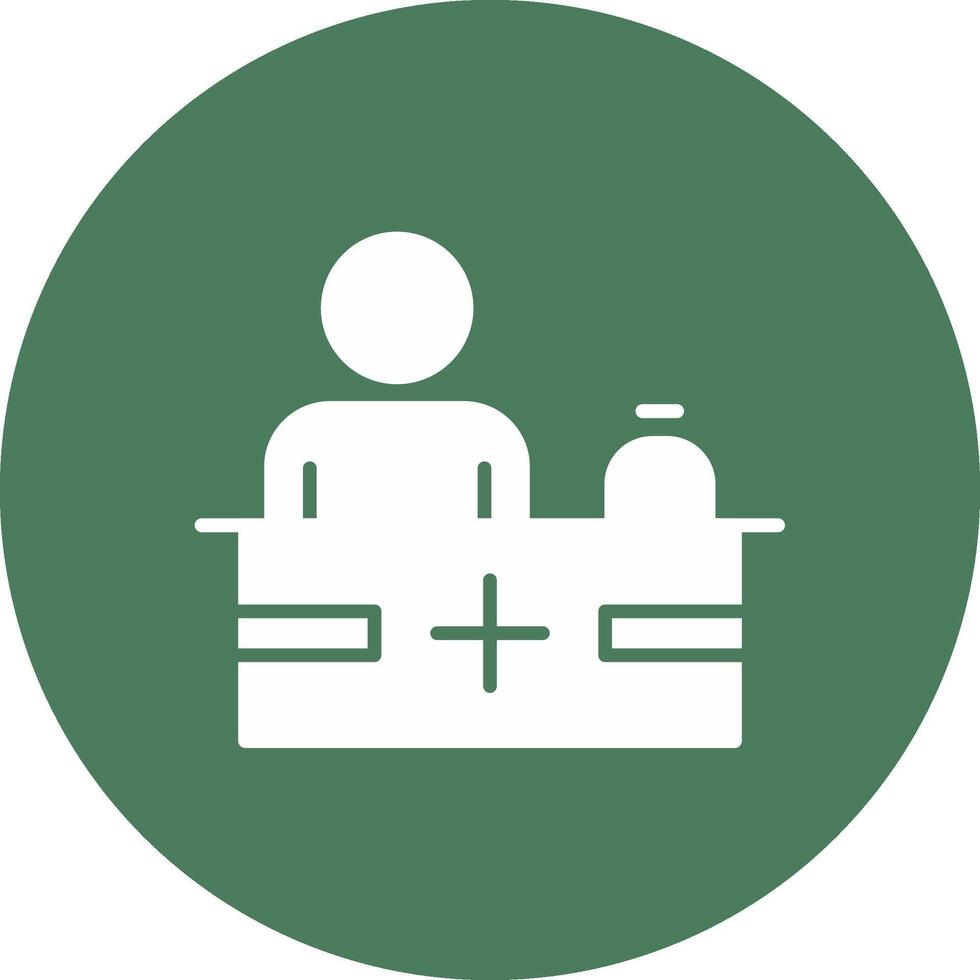 Reception Glyph Multi Circle Icon vector