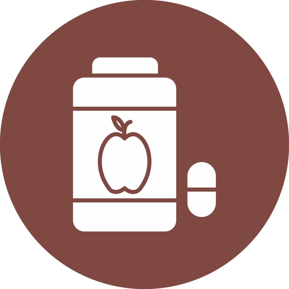 Vitamins Glyph Multi Circle Icon vector