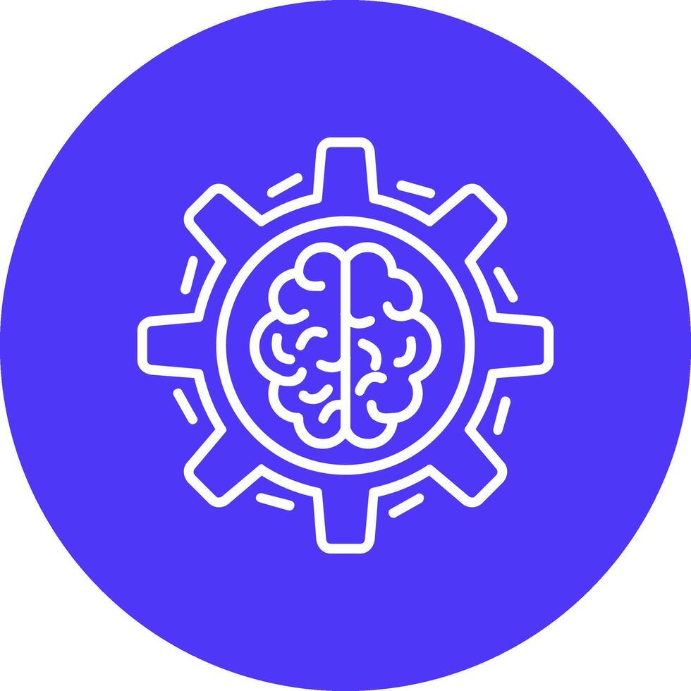 Machine Learning Line Multi Circle Icon vector