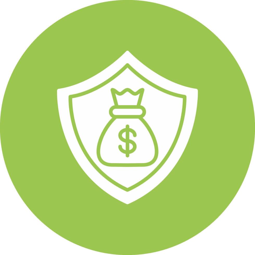 Shield Glyph Multi Circle Icon vector