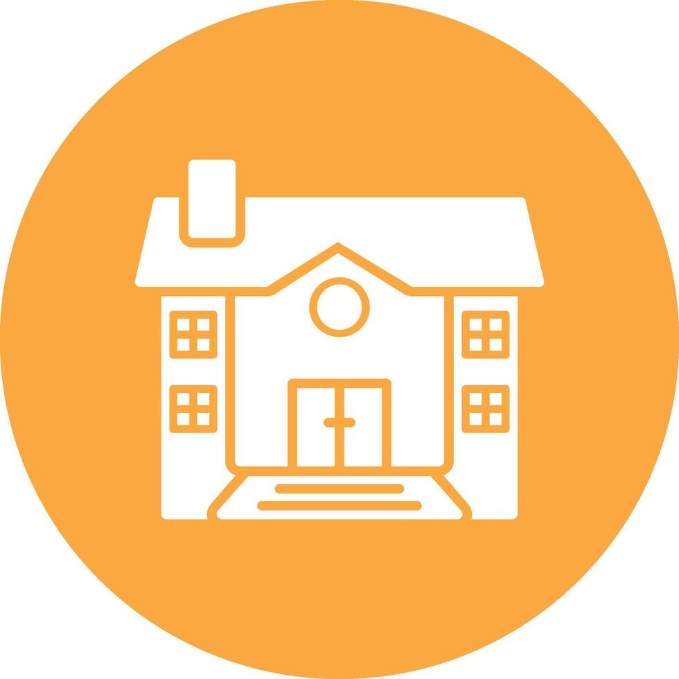 Mansion Glyph Multi Circle Icon vector