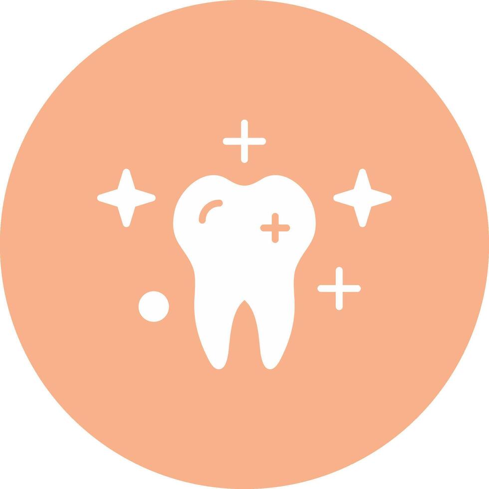 Clean Tooth Glyph Multi Circle Icon vector