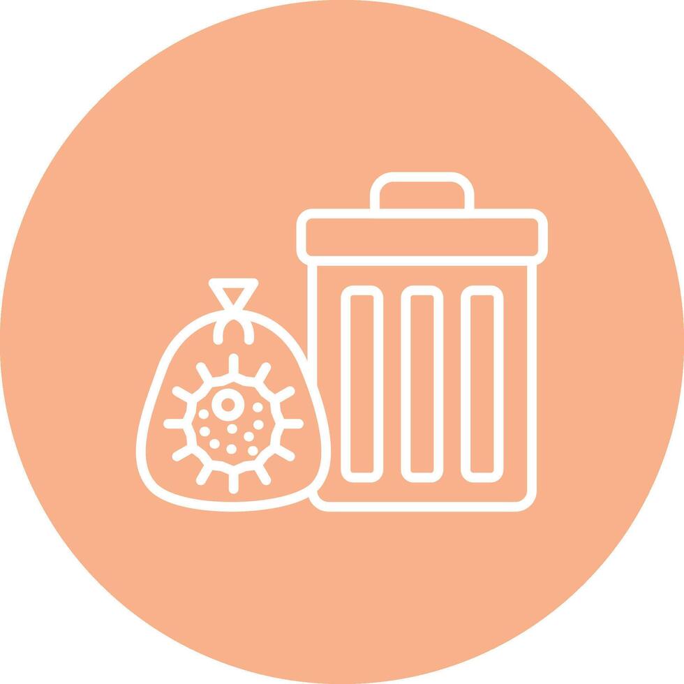 Trash Line Multi Circle Icon vector