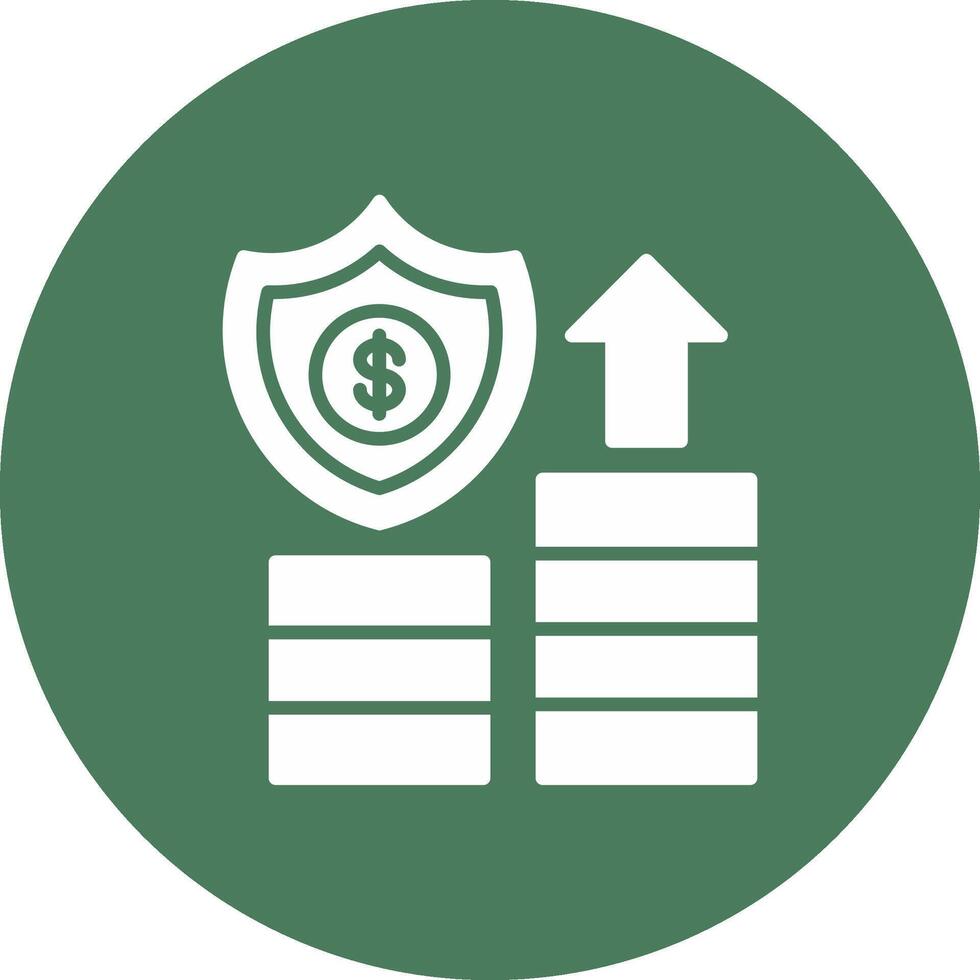 Insurance Glyph Multi Circle Icon vector
