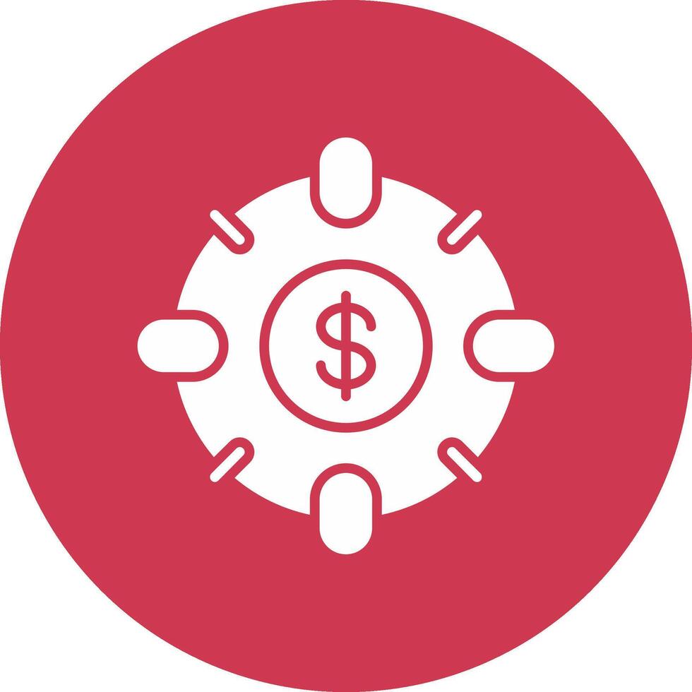 Target Glyph Multi Circle Icon vector