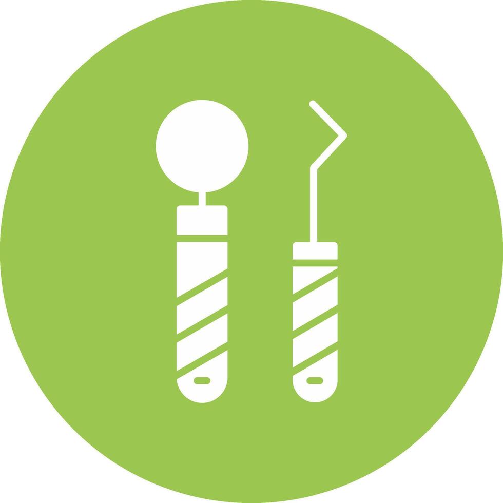 Dentist Tools Glyph Multi Circle Icon vector