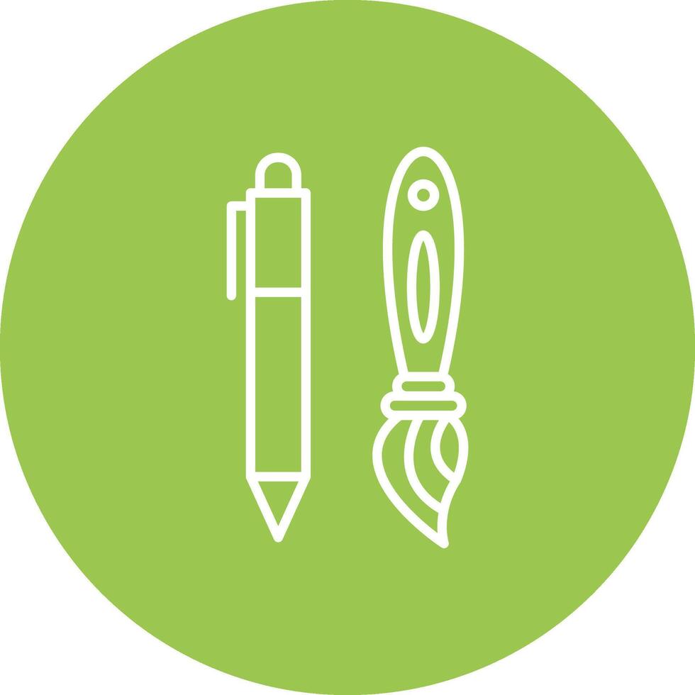 Pen Line Multi Circle Icon vector