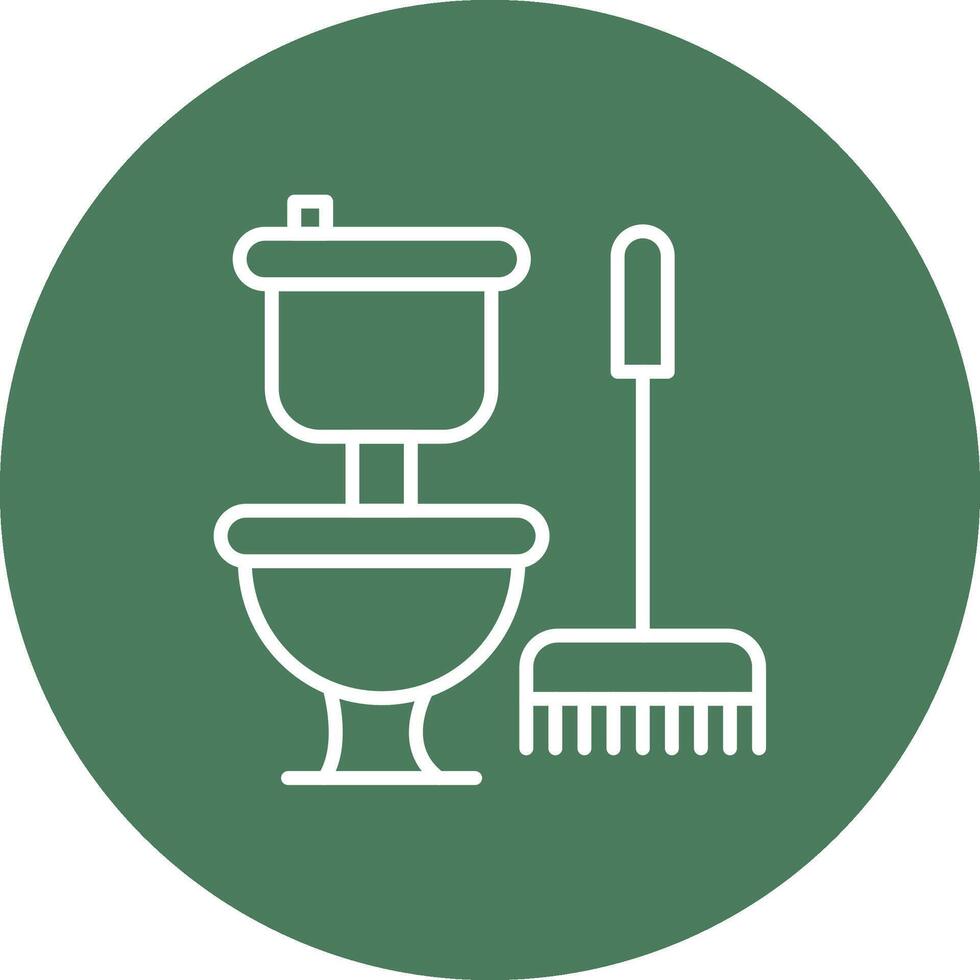 Toilet Line Multi Circle Icon vector