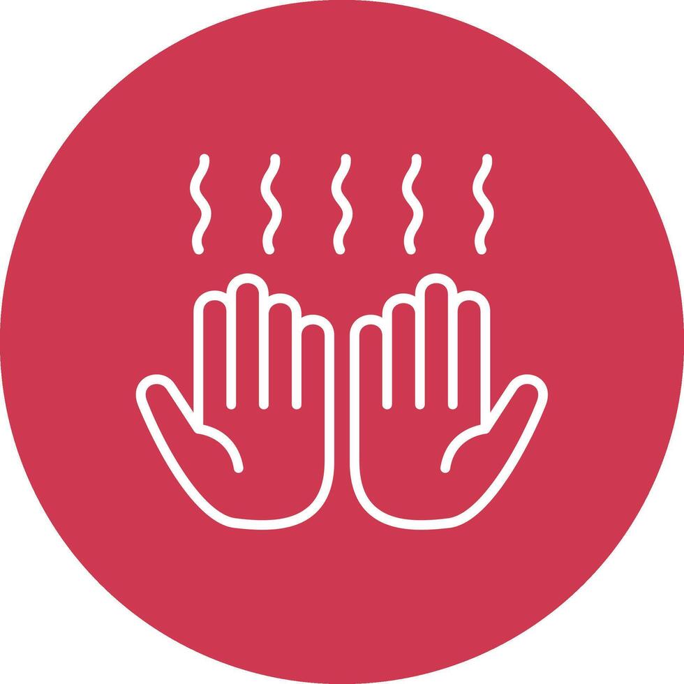 Hand Dryer Line Multi Circle Icon vector