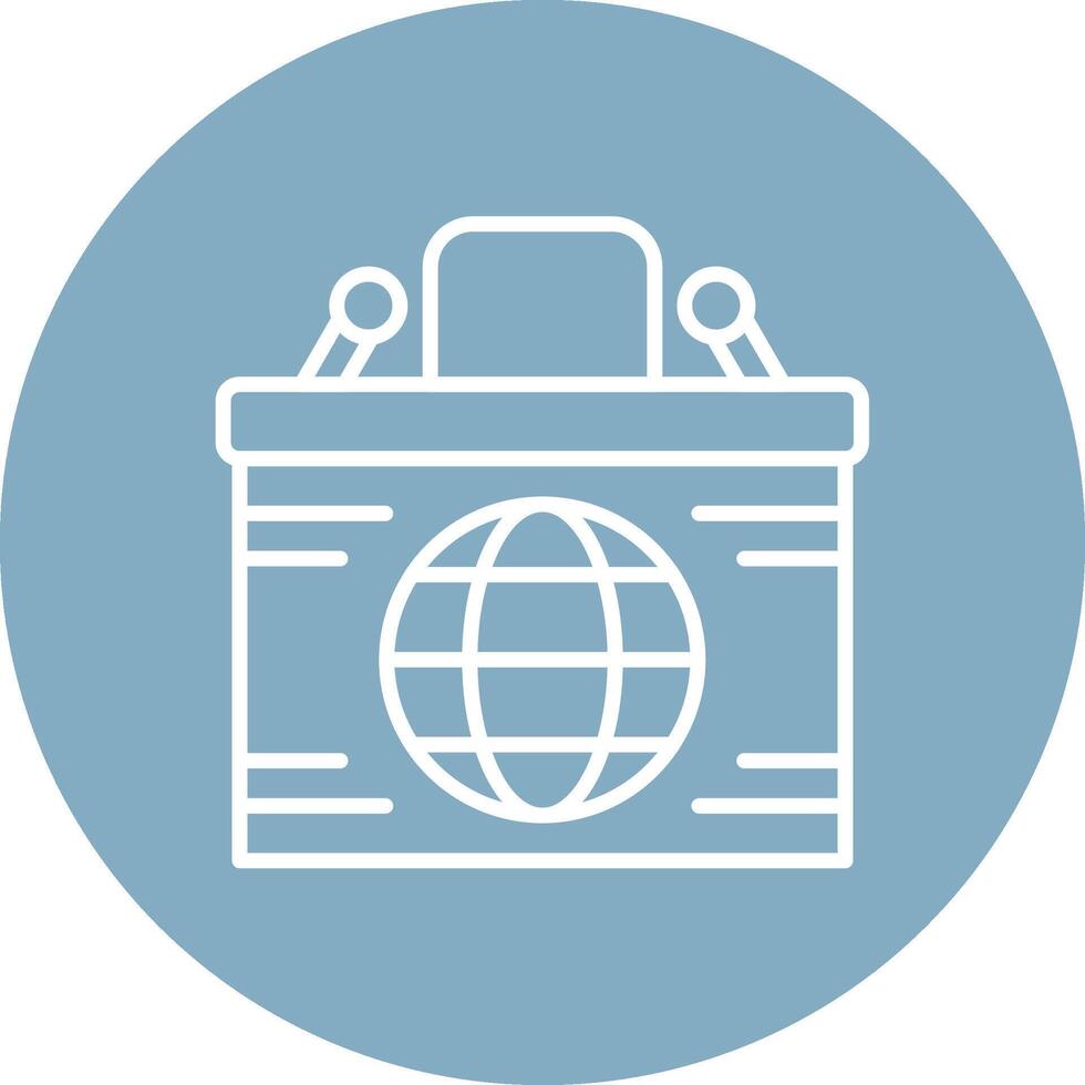Desk Line Multi Circle Icon vector
