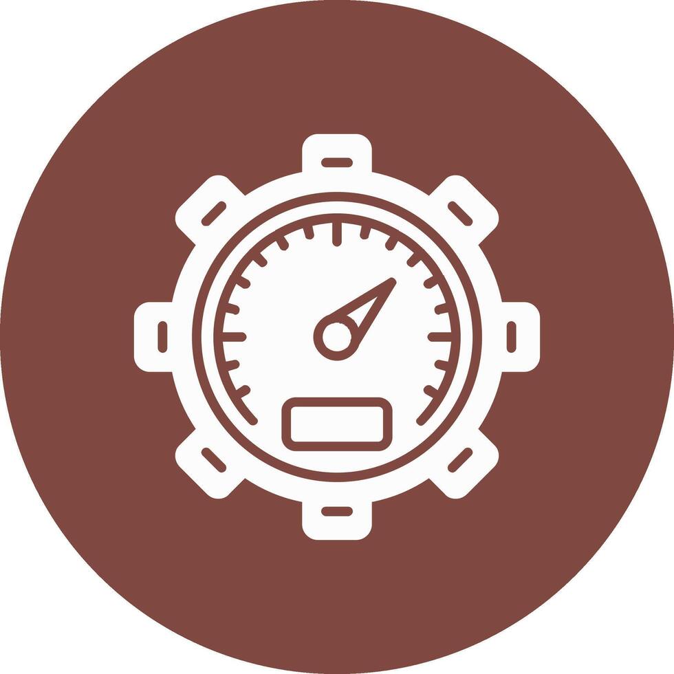 Pressure Gauge Glyph Multi Circle Icon vector