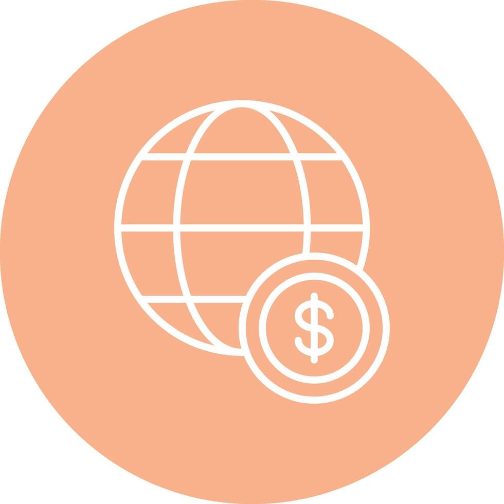 Global Economy Line Multi Circle Icon vector