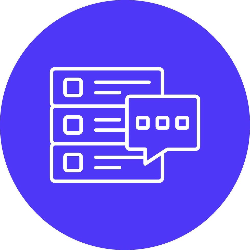 Database Message Line Multi Circle Icon vector
