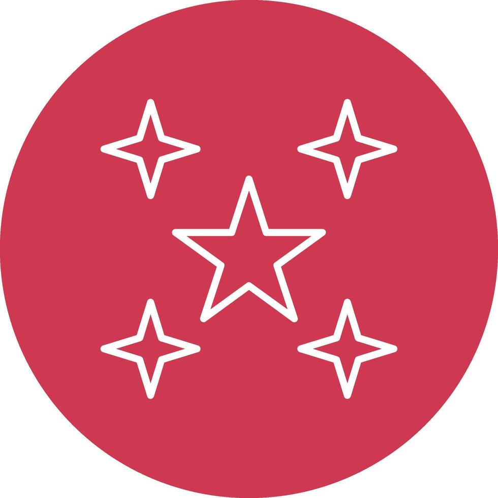 Stars Line Multi Circle Icon vector