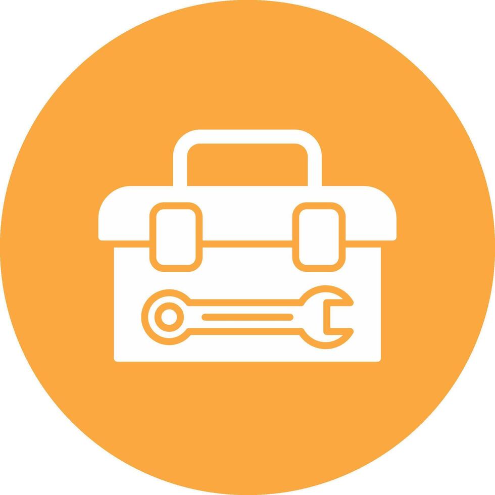Tool Box Glyph Multi Circle Icon vector