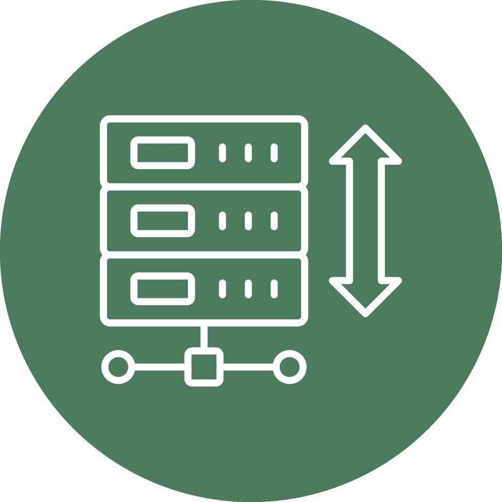 Expand Arrows Line Multi Circle Icon vector