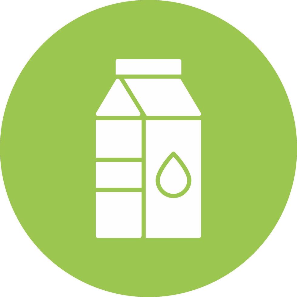 Milk Carton Glyph Multi Circle Icon vector