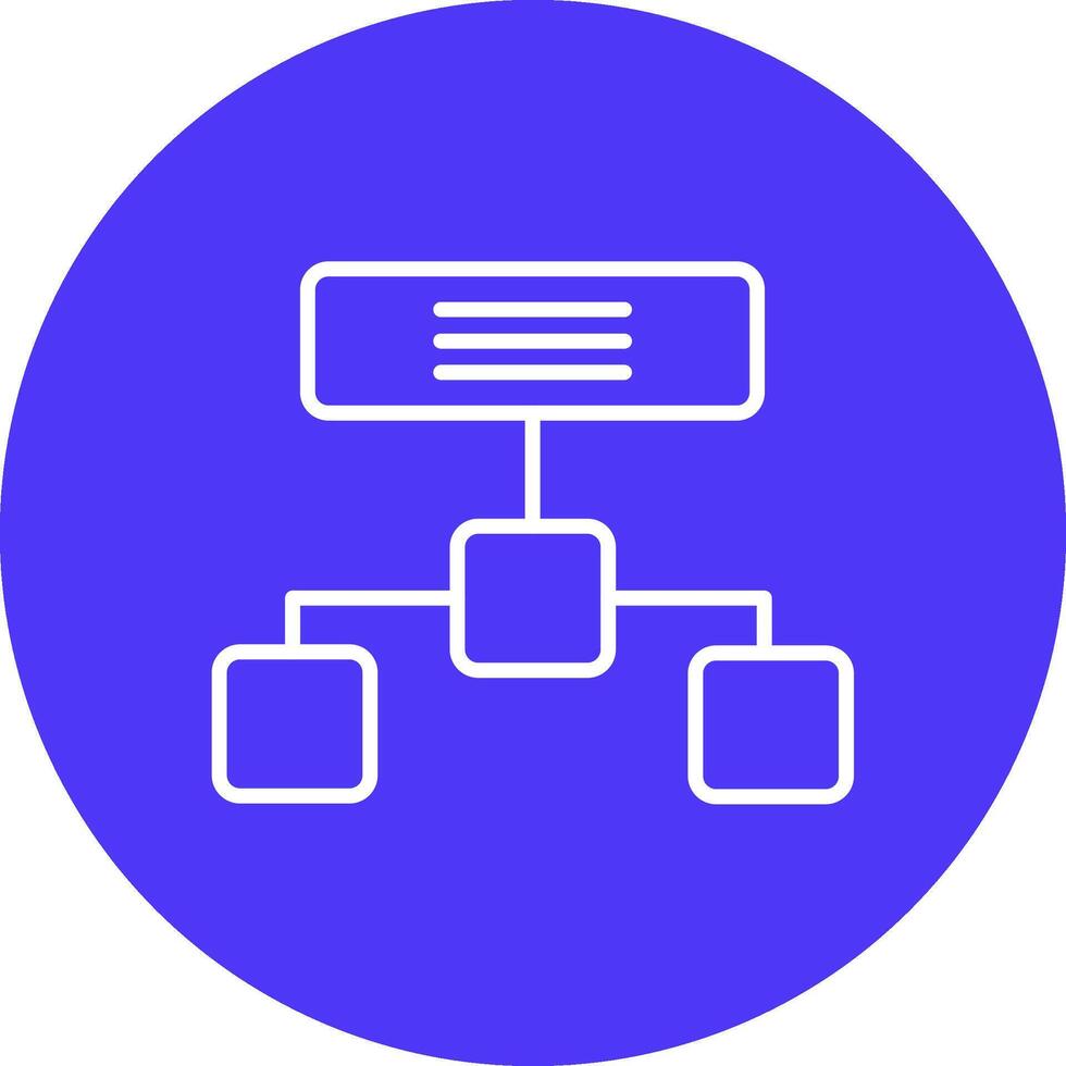 Hierarchical Structure Line Multi Circle Icon vector