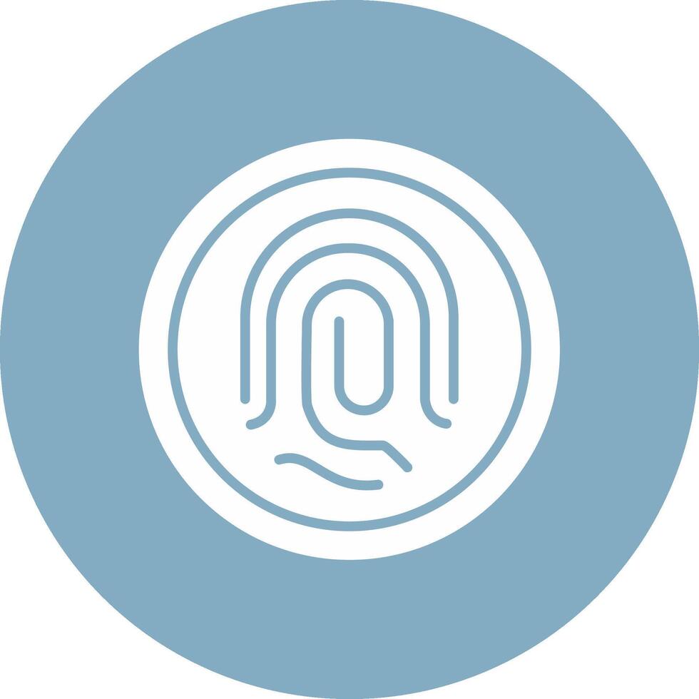 Biometric Identification Glyph Multi Circle Icon vector