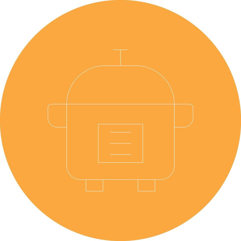 Rice Cooker Line Multi Circle Icon vector