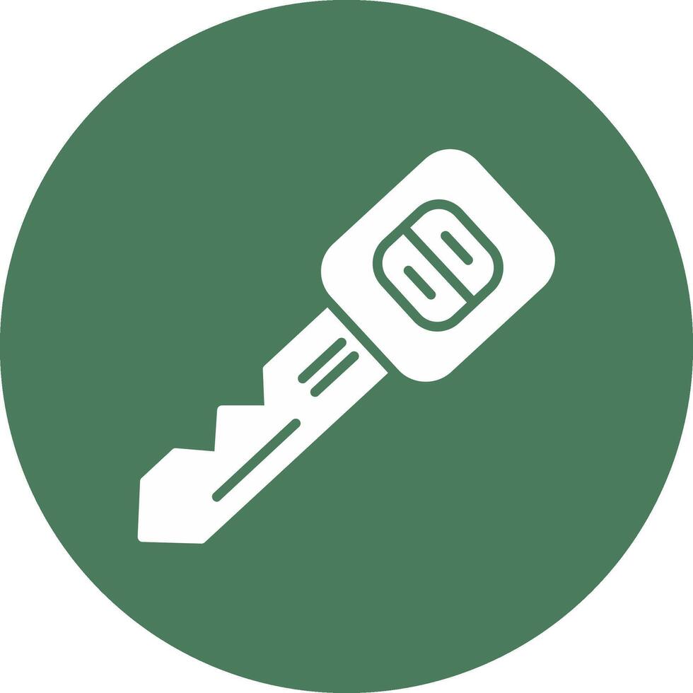 Car Key Glyph Multi Circle Icon vector
