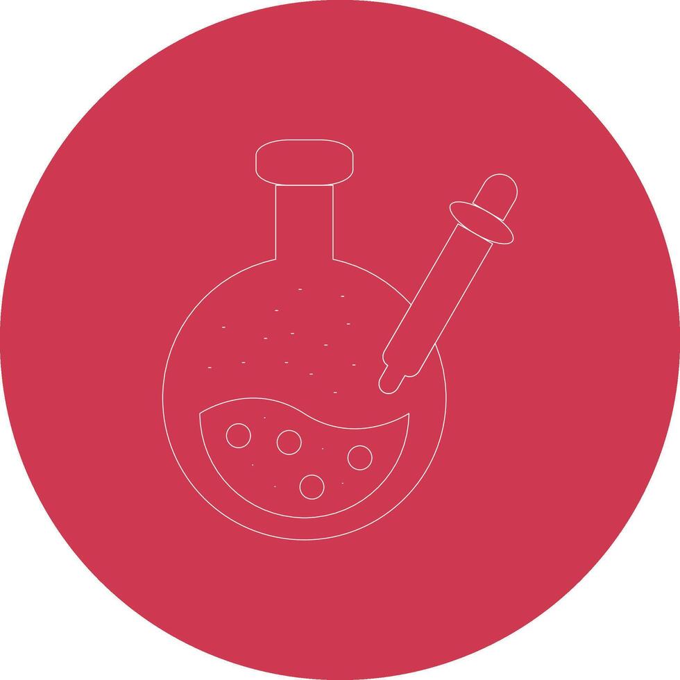 Pipette Line Multi Circle Icon vector