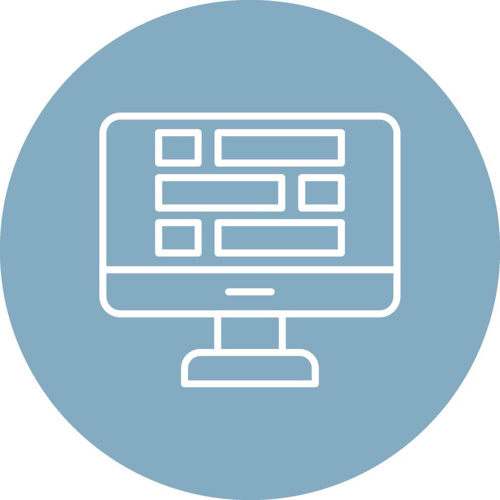 Dashboard Line Multi Circle Icon vector