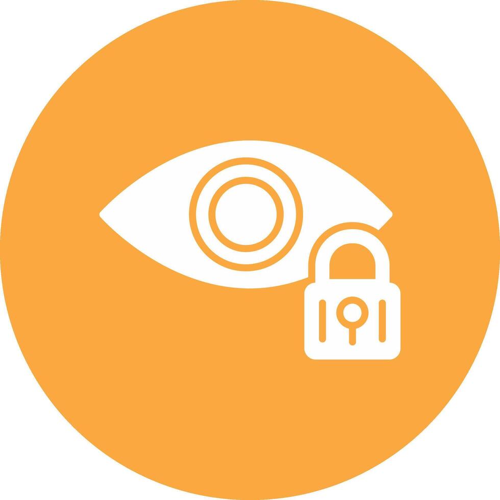 Retinal Scan Glyph Multi Circle Icon vector
