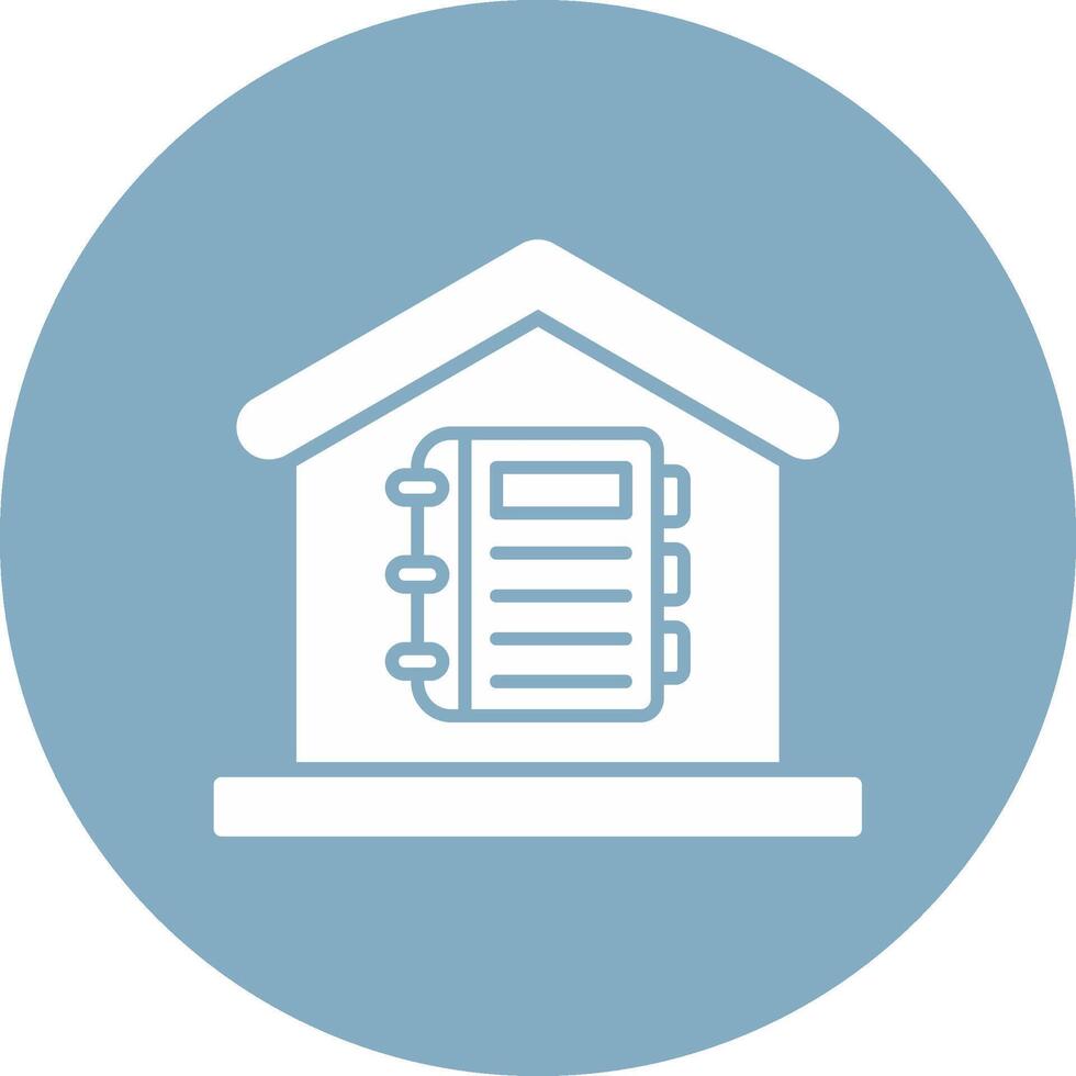 Homeschooling Glyph Multi Circle Icon vector
