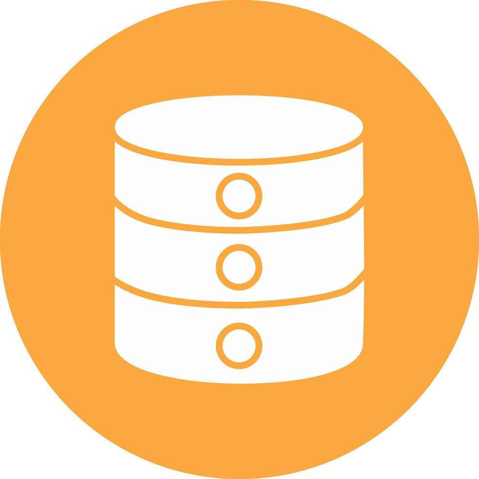 Database Glyph Multi Circle Icon vector