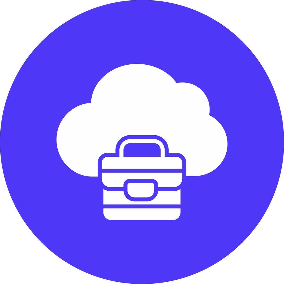 Cloud Glyph Multi Circle Icon vector