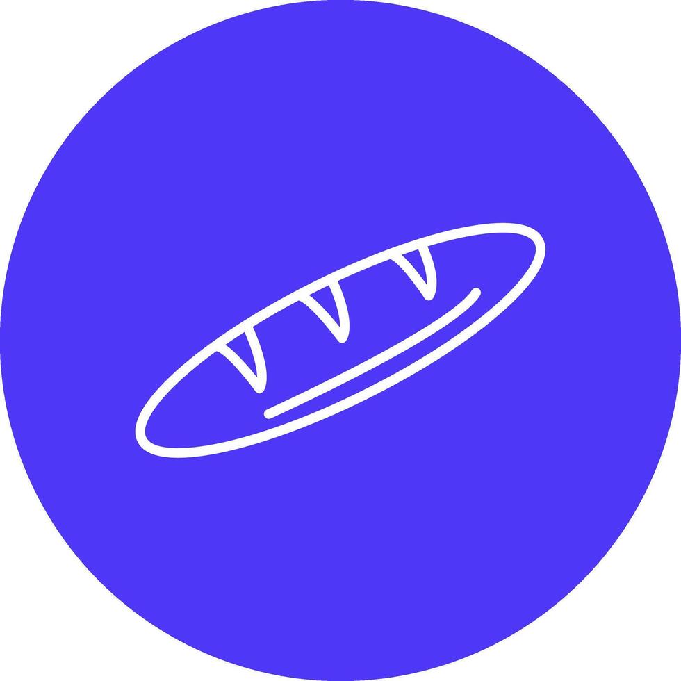 Baguette Line Multi Circle Icon vector
