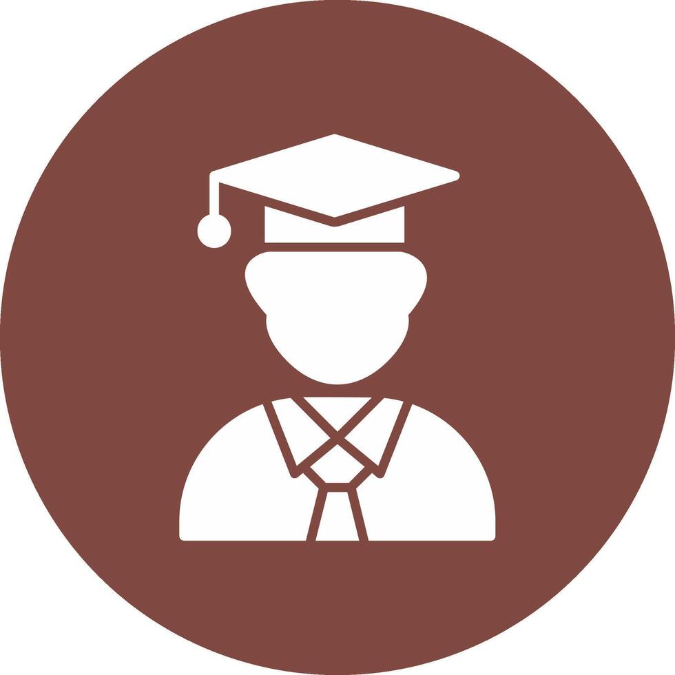 Student Glyph Multi Circle Icon vector